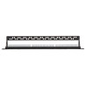Patchpanel Keystone 24 porter RJ45 Kat.6 RACK 19 tommer 1U Verktøyfri Svart Metall Solid Nettverk LAN Delta Network PP-24/RJ-FX/