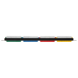 Patch Panel 24 Port RJ45 Cat. 5e UTP 19 Inch 1U Angled Black LAN Cable Organizer Delta PP-24/RJ-KAT