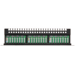 Patch Panel 24 Θύρες RJ45 UTP Cat.5e 1U 19 Ίντσες Μαύρο Οργάνωση Καλωδίων Δικτύου Delta Network PP-24/RJ/C