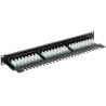 24端口RJ45 UTP Cat.5e 1U 19英寸黑色网络配线架 Delta Network PP-24/RJ/C