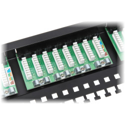 24端口RJ45 UTP Cat.5e 1U 19英寸黑色网络配线架 Delta Network PP-24/RJ/C