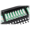 Patch Panel 24 Porte RJ45 UTP Cat.5e 1U 19 Pollici Nero Organizzazione Cavi di Rete Delta Network PP-24/RJ/C