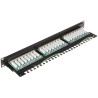 Patch Panel RJ-45 24 porta FTP Kat.6 RACK 19 inča 1U oklopljeni crni profesionalni mrežni patch panel Delta PP-24/RJ6-C/FTP-S