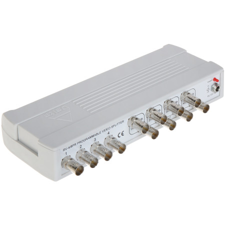 ตัวแยกสัญญาณวิดีโอ 4 อินพุต 8 เอาต์พุต BNC CVBS PAL NTSC สำหรับระบบ CCTV แบบแอคทีฟ DELTA RV-4/8PR