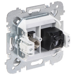 שקע קצה אנטנה מסוג F ושקע מחשב RJ45 קטגוריה 5e שקוע לבן סדרת Santra ציוד חשמלי Elektro-Plast Nasielsk SANTRA/4190-10/EPN