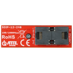48V - 24V Gigabit Ethernet Passive PoE 802.3af voltaj düşürücü adaptör ATTE SDIP-12-240