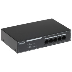 5-портов PoE суич 4xPoE Gigabit 10/100/1000Mbps настолен метален корпус с вградено захранване DAHUA SG1005LP