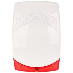 Sirène intérieure optique et acoustique Grade 3 Piccolo rouge puissante 112dB anti-sabotage SSWiN CQR SO/PICCOLO/WR/G3