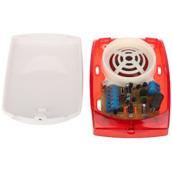 Penggera dalaman optik-akustik Gred 3 Piccolo merah kuat 112dB anti-sabotaj SSWiN CQR SO/PICCOLO/WR/G3