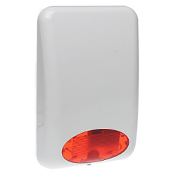 Sinalizador externo óptico-acústico de alarme vermelho 120dB policarbonato SATEL SPL-5010-R