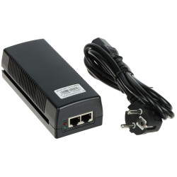 PoE napájací zdroj 60W Gigabit Ethernet Injector IEEE 802.3af/at/bt Midspan pre IP kamery a prístupové body Delta Power SPT-1G/1