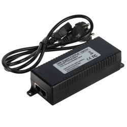 Gigabitový PoE injektor 30W 52V DC IEEE 802.3af/at napájecí adaptér pro IP kamery a přístupové body Delta Network SPT-1G/1GP-30W