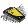 Ringmaulschlüsselsatz 7-teilig Cr-V Stahl poliertes Finish rutschfestes Profil 15 Grad Werkzeuge STANLEY ST-STMT82842-0