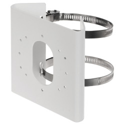 Pole mount for CCTV surveillance cameras white aluminum robust outdoor mast mounting STG STG-1275ZJ-S-SUS