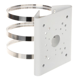 Pole mount for CCTV surveillance cameras white metal solid outdoor mounting universal adapter STG STG-PFA150