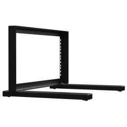 19 inç 4U siyah çelik masaüstü açık raf standı ağ ve CCTV cihazları için STALFLEX STR19-4U-B