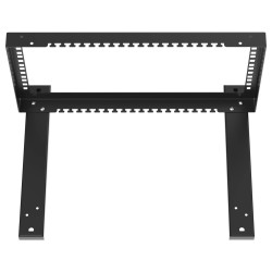 19 inç 4U siyah çelik masaüstü açık raf standı ağ ve CCTV cihazları için STALFLEX STR19-4U-B