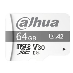 microSDXC 64GB UHS-I V30 A2 atmiņas karte CCTV novērošanai IP kamerām un ierakstītājiem 100MB/s DAHUA TF-P100/64GB