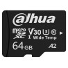 microSDXC 64GB UHS-I U3 V30 A2 100/45 MB/s Memory Card for IP Cameras Recorders Smartphones DAHUA TF-W100-64GB