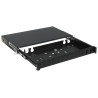 19インチ 1U 光ファイバーパッチパネル 12ポート SCデュプレックス LCクアッド スライド式 ブラック STALFLEX TFDP-19-1U-12D-SC-B