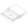 19英寸1U 12端口SC双工LC四工光纤配线架抽拉式黑色配线盘 STALFLEX TFDP-19-1U-12D-SC-B