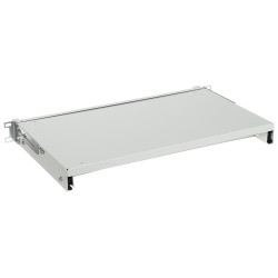 Fiberoptisk patchpanel 19 tommer 1U 12 porter SC Duplex LC Quad uttrekkbar skuff Rack grå STALFLEX TFDP-19-1U-12D-SC-G