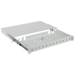 Painel de fibra ótica 1U 19 polegadas 12 portas SC Simplex LC Duplex gaveta deslizante cinza RAL7035 STALFLEX TFSP-19-1U-12S-SC-