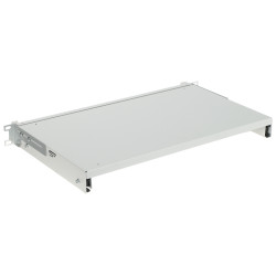 Fiberoptisk patchpanel 1U 19 tum 12 portar SC Simplex LC Duplex utdragbar låda grå RAL7035 STALFLEX TFSP-19-1U-12S-SC-G