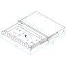 Painel de fibra ótica 1U 19 polegadas 12 portas SC Simplex LC Duplex gaveta deslizante cinza RAL7035 STALFLEX TFSP-19-1U-12S-SC-