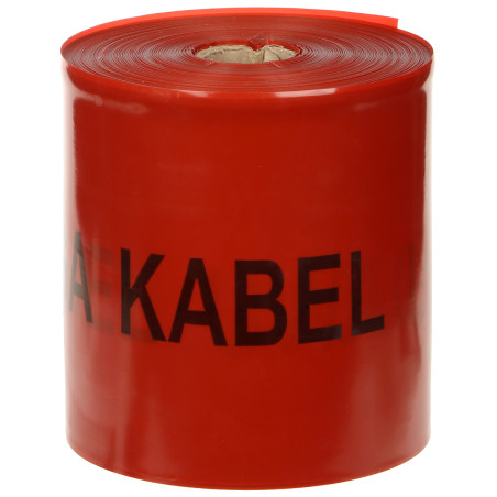 Crvena traka upozorenja POZOR KABEL Energetika 100m 20cm 0.3mm SEP Kabelske trase Visoki napon Izdržljiva Delta TO-ENCN/30/20-10