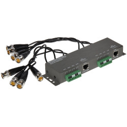 8-Channel Passive Video Balun AHD CVI TVI CVBS 4K UHD RJ45 BNC Metal Housing 400m Range Delta TR-8M