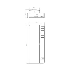 Interfon digital pentru sisteme de interfonie magnetic alb butoane funcționale 2 fire montaj aparent receptor interfon ACO UP940
