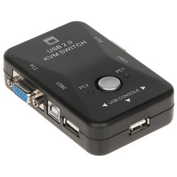 VGA USB KVM Switch 2 Ports USB 2.0 Hub Splitter 1080p Full HD Pawonik VGA+USB-SW-2/1
