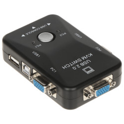 VGA USB KVM-schakelaar 2 poorten USB 2.0 Hub Splitter Switch 1080p Full HD Pawonik VGA+USB-SW-2/1