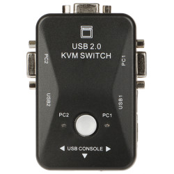 VGA USB KVM-schakelaar 2 poorten USB 2.0 Hub Splitter Switch 1080p Full HD Pawonik VGA+USB-SW-2/1