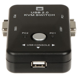 VGA USB KVM-schakelaar 2 poorten USB 2.0 Hub Splitter Switch 1080p Full HD Pawonik VGA+USB-SW-2/1