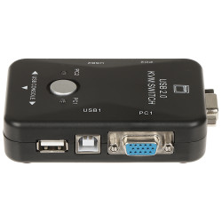 VGA USB KVM-schakelaar 2 poorten USB 2.0 Hub Splitter Switch 1080p Full HD Pawonik VGA+USB-SW-2/1