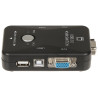 VGA USB KVMスイッチ 2ポート USB 2.0ハブ搭載 1080p Full HD対応 Pawonik VGA+USB-SW-2/1