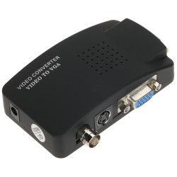 Convertidor de señal Video Composite BNC S-Video a VGA Full HD 1920x1200 OSD PIP Adaptador para Monitor Delta VGA-1920F