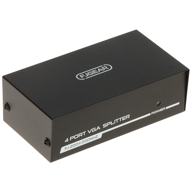 Διαχωριστής Splitter 1x4 150MHz 1600x1280 κλιμακωτός ενισχυτής σήματος βίντεο D-Sub 15-pin επαγγελματικός Delta VGA-SP-1/4