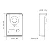 Surface mount housing with rain cover for VTO2202F video intercom IP65 silver aluminium DAHUA VTM05R