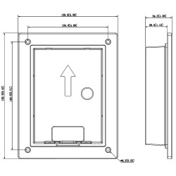 Flush mount box for video intercom VTO2202F-P VTO2202F-P-S2 mounting box aluminum silver CCTV accessories DAHUA VTM114