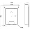 Dahua VTO2202F-P VTO2202F-P-S2用埋込ボックス アルミニウム製 シルバー CCTVアクセサリー DAHUA VTM114