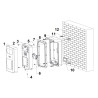 Surface mount housing with rain cover for video intercoms graphite IP65 aluminium mounting accessories DAHUA VTM07R