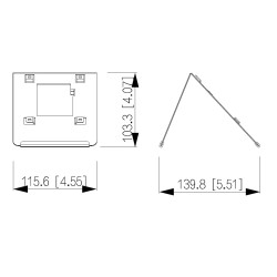 ビデオドアホン室内モニター用デスクトップスタンド シルバー DAHUA VTM59D