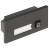 Tastenmodul mit 1 Ruftaste für modulares IP-Video-Türsprechsystem, graphitfarbenes Gehäuse IK07 IP65 DAHUA VTO4202FB-MB1