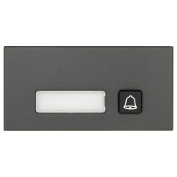Tastenmodul mit 1 Ruftaste für modulares IP-Video-Türsprechsystem, graphitfarbenes Gehäuse IK07 IP65 DAHUA VTO4202FB-MB1