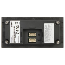 Tastenmodul mit 1 Ruftaste für modulares IP-Video-Türsprechsystem, Graphitgehäuse IK07 IP65 DAHUA VTO4202FB-MB1