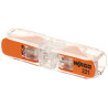 Inline electrical terminal block quick connector for copper wires solid stranded 20A 300V WAGO WAGO-221-2411*P60