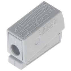 Conector de Iluminação Bloco Elétrico 1 via 24A 400V Terminal de Mola Conjunto de 100 peças WAGO WAGO-224-101*P100